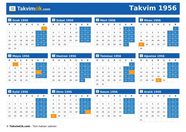 Takvim 1956