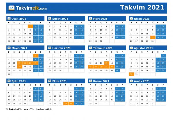 Takvim 2021
