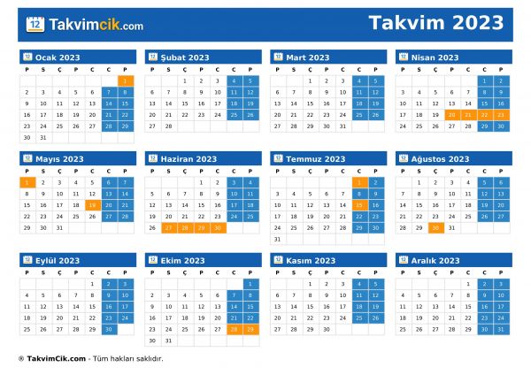 Takvim 2023