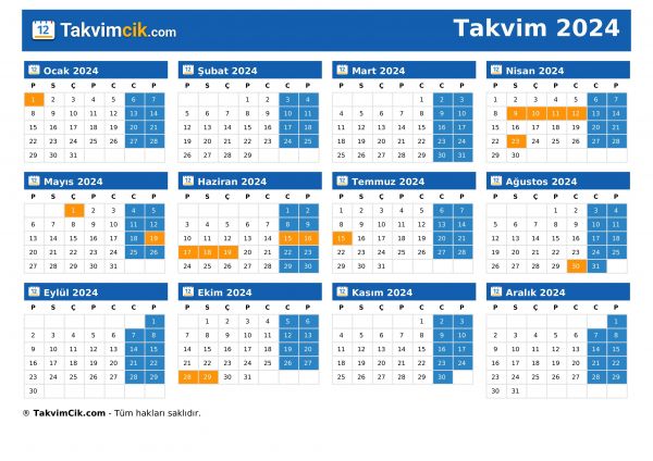 Takvim 2024