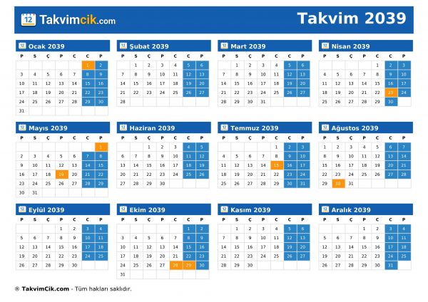 Takvim 2039